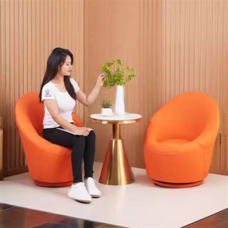 懒人沙发南瓜单人洽谈椅客厅卧室休闲个性阳台网红款旋转迷你沙发