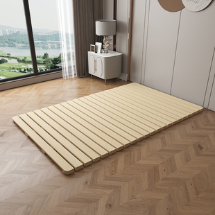 榻榻米排骨架实木加厚护腰硬垫片地铺透气防潮神器折叠床板护脊椎