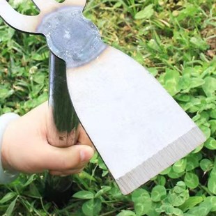 不锈钢两用锄头除草耙子三齿钉耙长柄小锄头园林工具锄头草耙定制