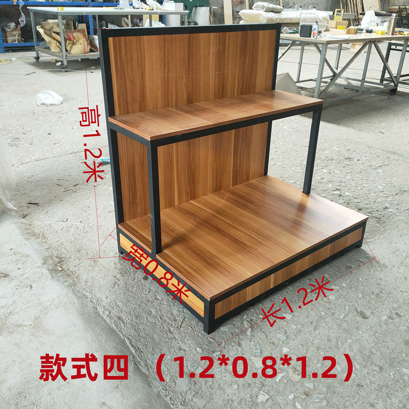 超市米面粮油货架靠墙钢木多层加厚杂粮鸡蛋陈列架南北干货架子