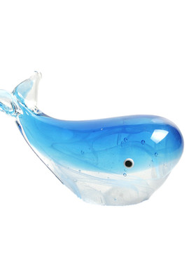 淄博特产琉璃鲸鱼动物艺术装饰摆件送男女生创意生日礼物高级小众