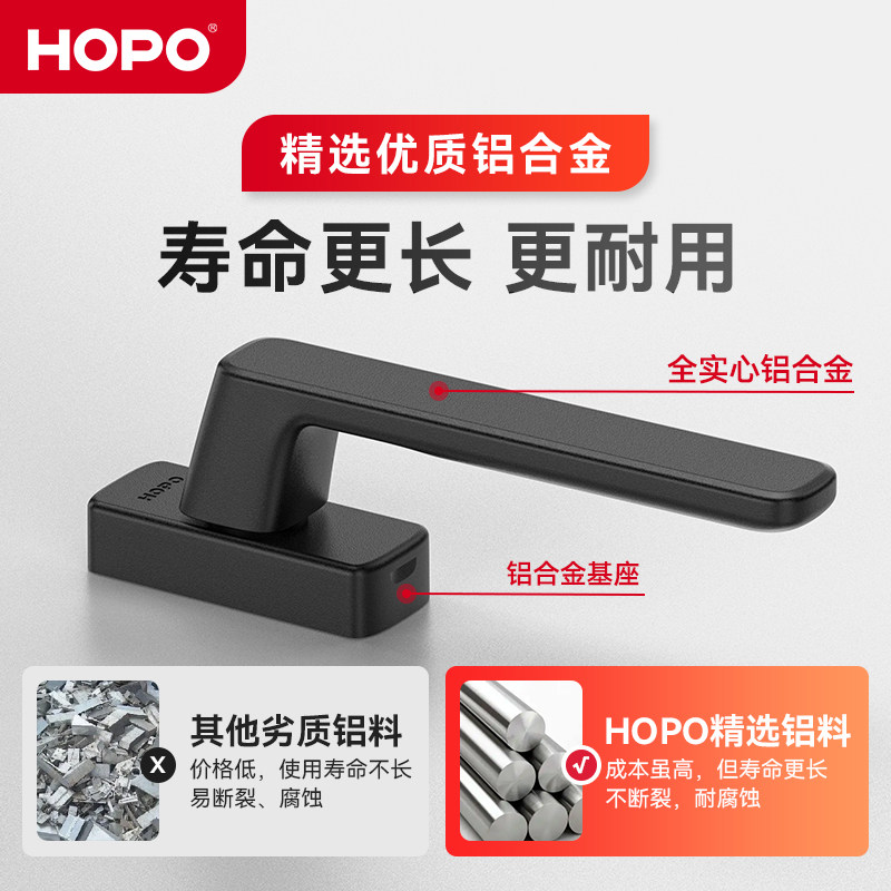 HOPO好博断桥铝窗户把手手柄阳台卧室平开窗儿童安全锁执手PH940