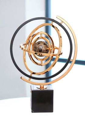 装饰品欧式办公室桌面地球仪摆件美式客厅电视柜酒柜书房酒店摆设