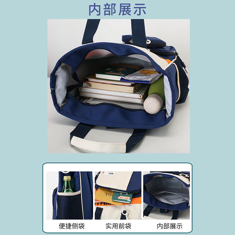 小学生补习袋便携手提作业包儿童补课拎书袋大容量美术袋文件收纳