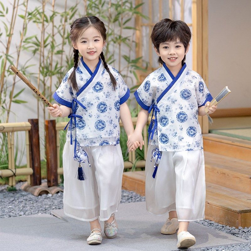 汉服男童古装夏季国风儿童唐装改良高端国学服女童古风套装表演服,童装/婴儿装/亲子装,唐装,淘宝优惠券,粉丝福利购,淘宝优惠卷