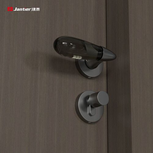 建泰水晶门锁磁吸静音灰色室内房门木门房间卧室极简实木轻奢分体