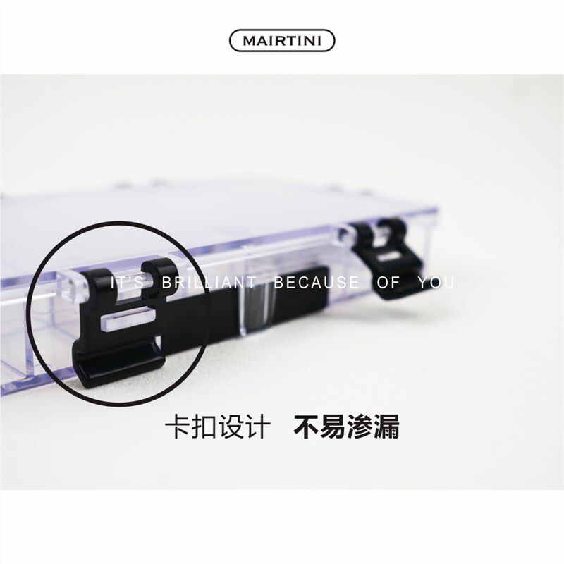 马蒂尼保湿盒调色盒美术生专用水粉丙烯颜料分装盒迷你大容量便携