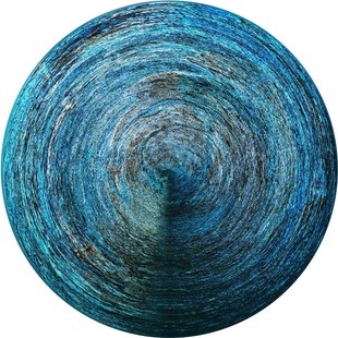 圆形地毯北欧风格简约几何转椅垫轻奢高级感蓝色卧室床边毯简约风