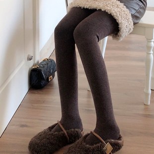500g加厚咖啡色打底裤女秋冬季加绒灰色连裤袜外穿棉裤保暖踩脚