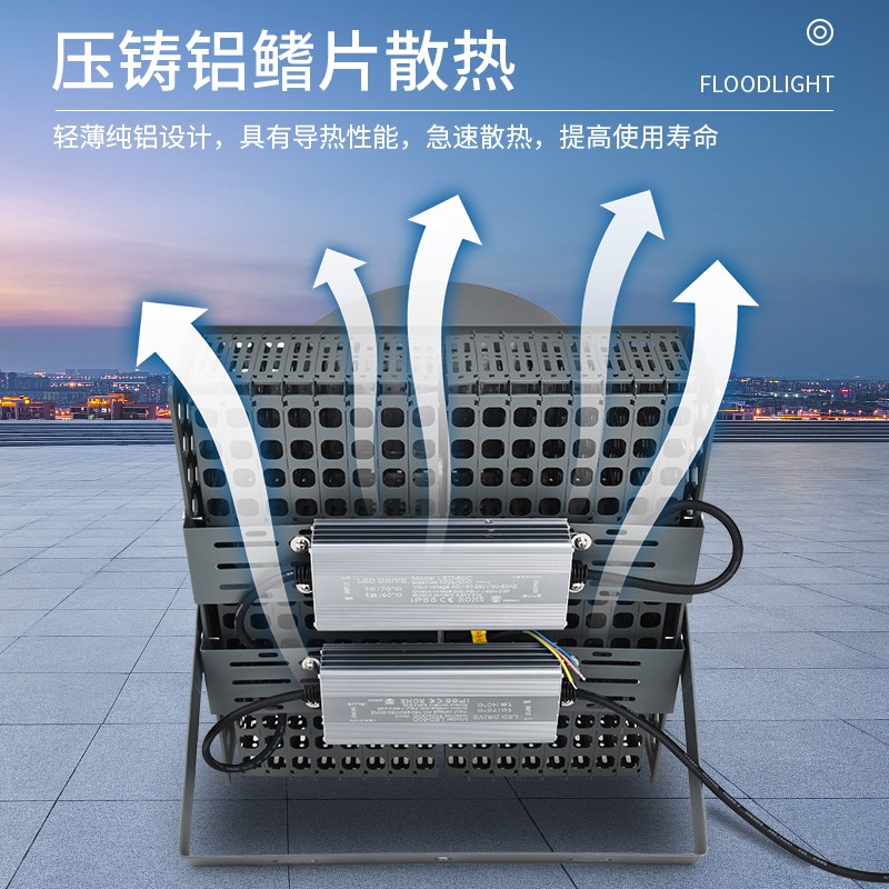 防眩目网球场灯户外防水220V大射灯超亮篮球足球场110VLed投光灯