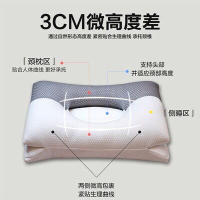 【SXT侧睡美容护颈枕】双层牵引护颈椎深睡眠枕头芯助睡觉高专用
