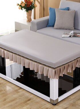 PU防水皮罩长方形茶几电炉烤火桌布套免洗加厚防水防油防尘可定做