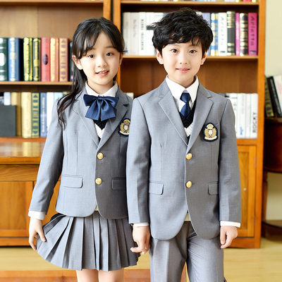 西装校服幼儿园园服儿童春秋冬季英伦学院风一年级小学生班服套装
