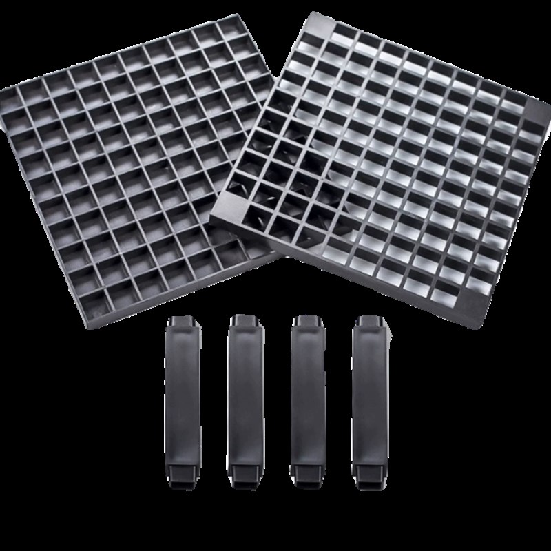 插笔架96格方形笔架美术生笔筒收纳盒桌面摆件底座展示架晾笔架子