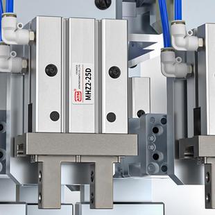 25d 20d SMC型气动手指气缸MHZ2 16D机械手小型平行气爪夹具10D