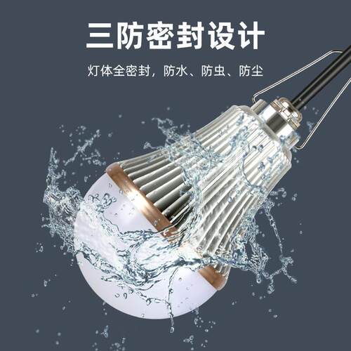 LED带线灯泡低压24v36v127v防水出线球泡灯造船施工照明低压行灯