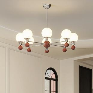 全光谱led客厅吊灯法式 奶油风护眼房间灯卧室书房餐厅侘寂风灯具