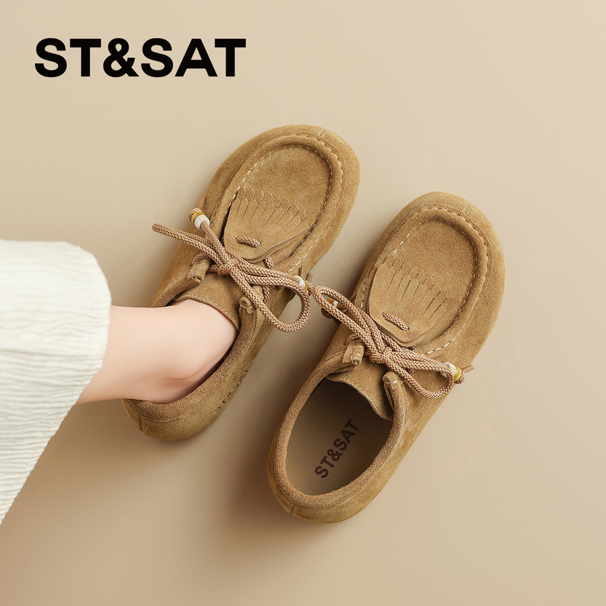 星期六复古真皮勃肯鞋女款2026春季新款一脚蹬豆豆鞋博肯鞋袋鼠鞋,女鞋,勃肯鞋/软木鞋,淘宝优惠券,粉丝福利购,淘宝优惠卷