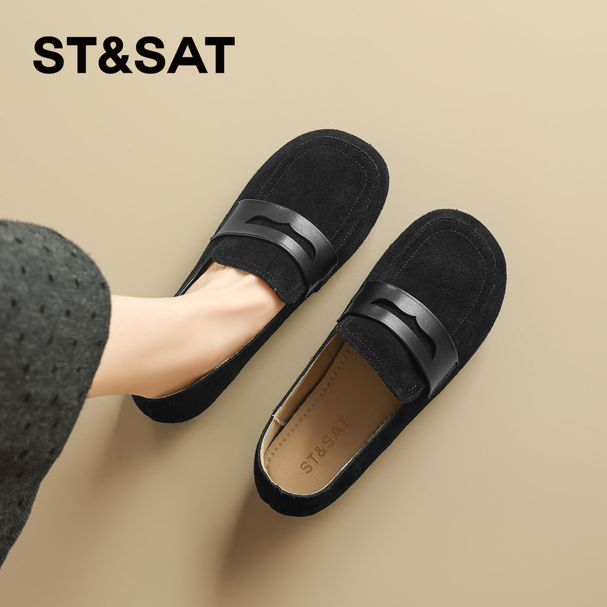 星期六软底豆豆鞋女鞋2025