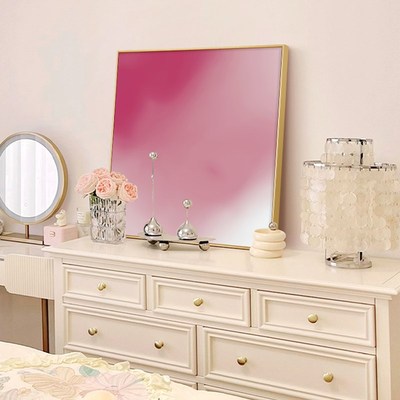 优选多巴胺粉色抽象艺术挂画梳妆台斗柜摆画高级感墙面装饰画小众