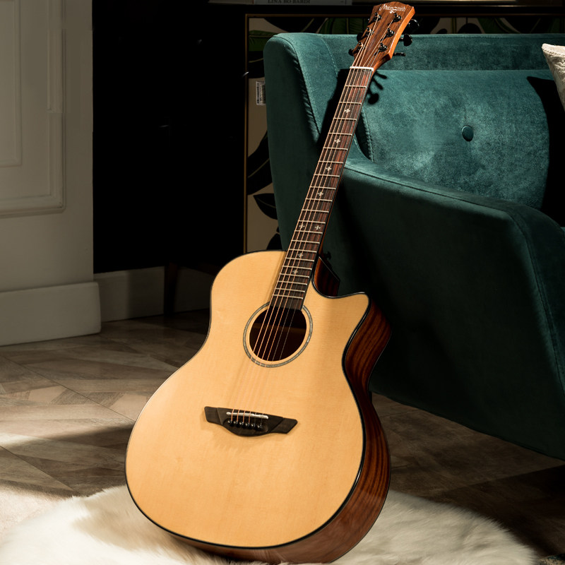 优选马丁密思面单云杉实木民谣初学者36/38/41寸男女入门吉他单板