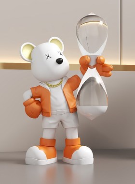 优选益方家居暴力熊创意桌面摆件60分钟沙漏计时器电视柜儿童房装