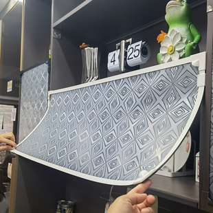 美式自粘磁铁餐柜收纳柜防尘帘防油帘自装磁吸魔术贴遮挡帘柜帘