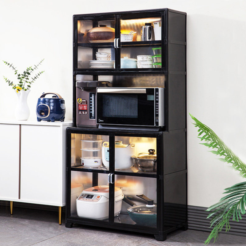 厨房置物架落地多层餐边储物柜子铝合金橱柜多功能锅具碗柜收纳柜,厨房/烹饪用具,厨房置物架/置物柜/角架,淘宝优惠券,粉丝福利购,淘宝优惠卷