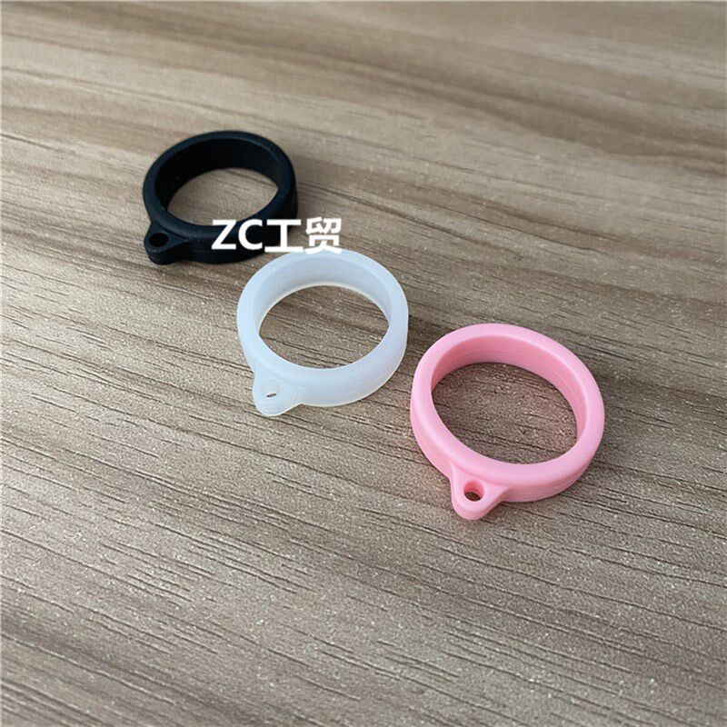 20mm大圆形O型带眼孔软硅胶挂环可拉伸弹性防摔滑丢逼格挂绳圈套