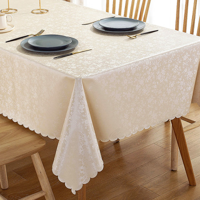 桌布欧式防水防油防烫免洗餐桌布台布家用茶几酒店饭店布艺长方形