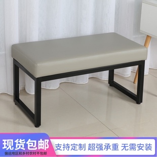 店沙发凳子长方形更衣凳 凳铁艺软包长条凳休息区服装 简约鞋 店换鞋