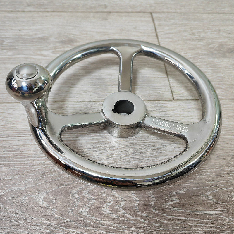 不锈钢304/316材质实心带手柄手轮方孔螺纹孔六角孔都可以加工