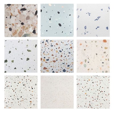 彩色水磨石600x600地砖瓷砖卫生间墙砖防滑厨房室内餐厅耐磨阳台