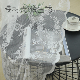免打孔魔术贴安装 饰卧室窗纱 韩式 蕾丝窗帘纱白纱门帘纱帘隔断装