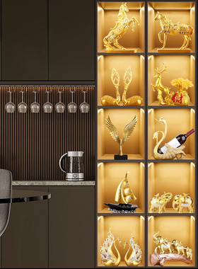 优选乔迁新房酒柜摆件现代风格家居客厅电视柜布置软装橱柜轻奢装