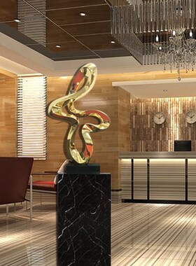 优选酒店大堂展翅飞翔树脂电镀金银现代抽象艺术品家居创意雕塑摆