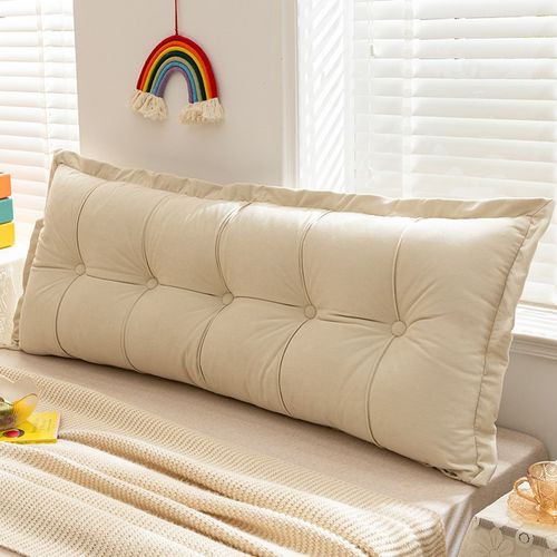 优选锦芙绒花边床头靠垫榻榻米软包卧室实木床上看书大靠背绑带可