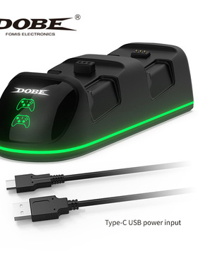 Xbox SeriesS/X手柄座充带LED灯XBOX ONE S/X手柄充电器带氛围灯