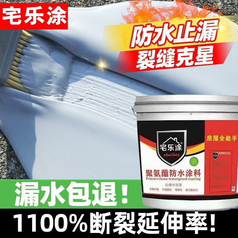 性屋顶补漏防水王房顶裂缝渗水楼顶防水涂料建材外墙楼房漏水