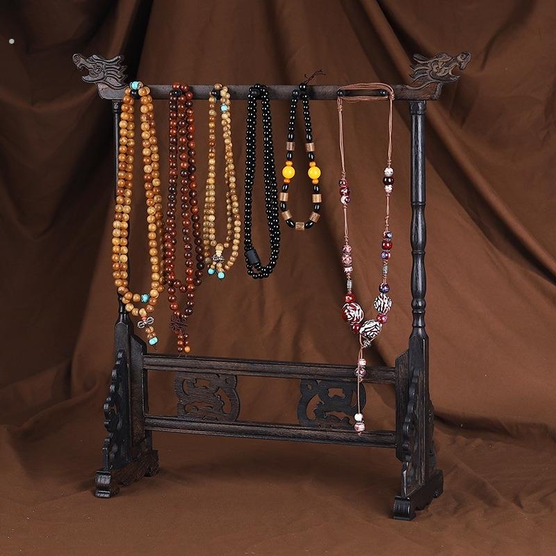 文玩挂串架手串挂架鸡翅木挂玉架饰品悬挂件展示木架念珠架实木架
