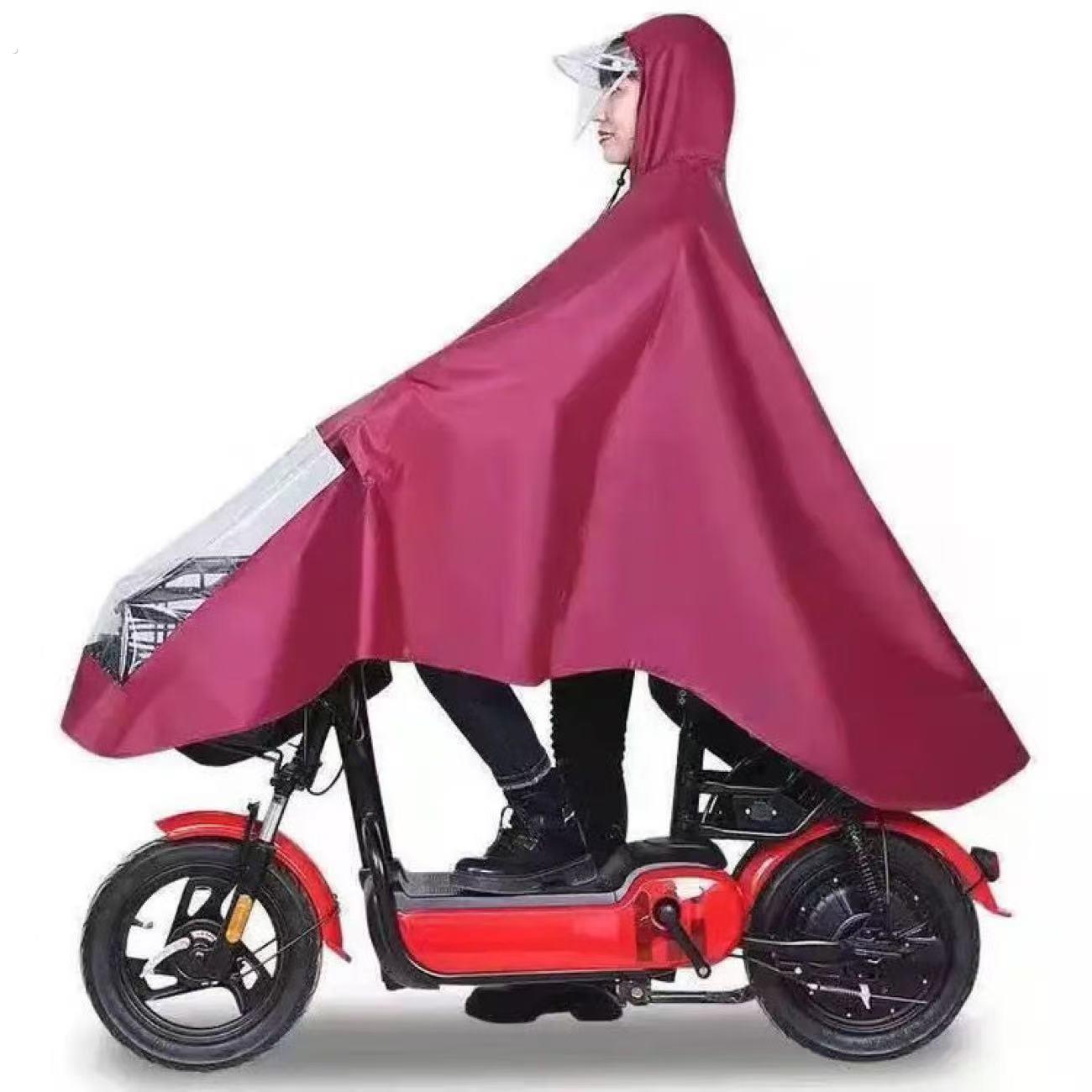 防暴雨骑行雨披雨具雨衣电动车自行车单人男女士面罩成人加厚加大