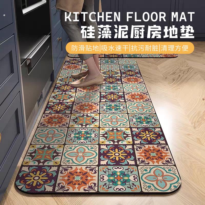 硅藻泥厨房地垫防滑免洗专用防水吸水垫门口脚垫耐用地毯沥水垫