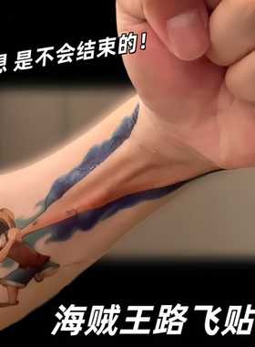 海贼王路飞防水不反光纹身贴