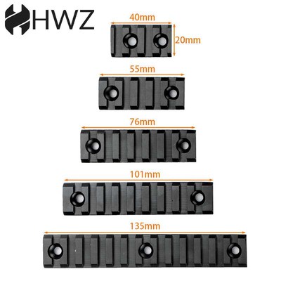 keymod系统20mm导轨条铝合金材质护木条皮轨片支架夹底座