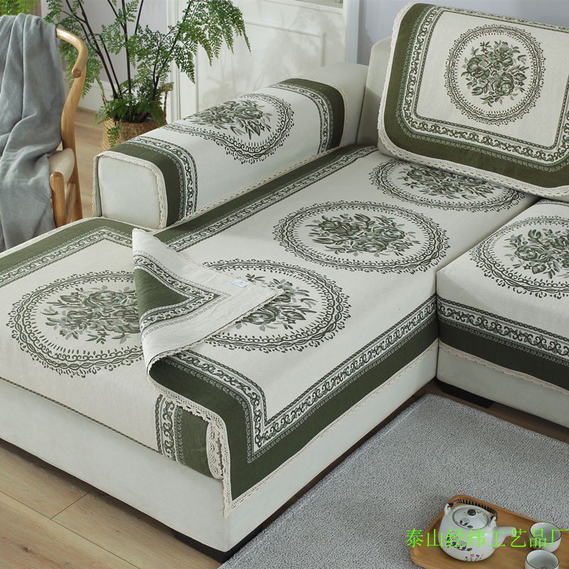 棉麻沙发垫薄款老粗布沙发垫布艺沙发坐垫巾防滑加厚亚麻布扶手巾