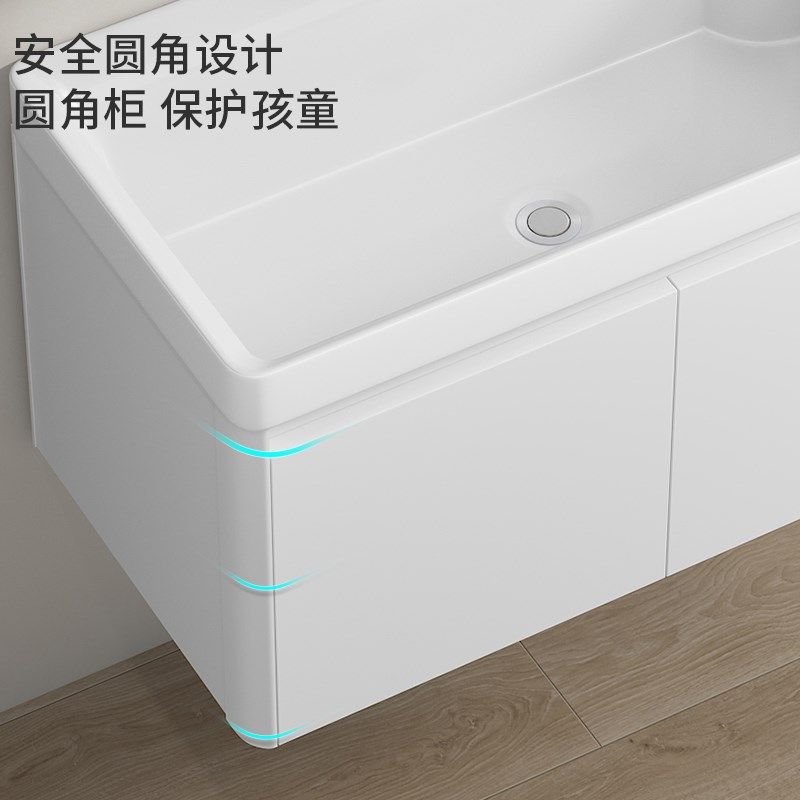 阳台洗手盆柜组合小尺寸迷你洗漱台盆卫生间挂墙式大容量加深脸盆