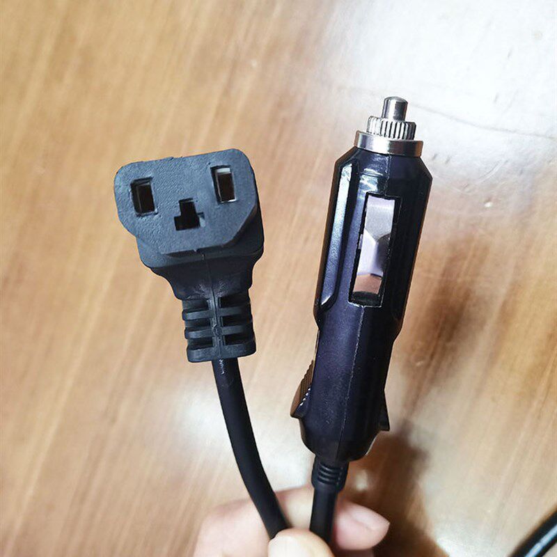 车载电水壶电源线12V24V电热壶充电线品字弯头7字车用烧水杯配件