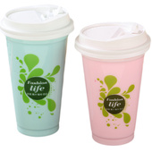 精选90口径一次性塑料杯奶茶杯500 瘦高饮料杯700ml打包杯子600ml