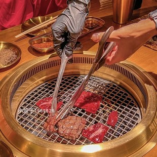 精选304日式料理烤肉夹子不锈钢公筷食物面包牛扒韩式烤夹烧烤家