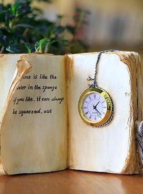 创意猫咪摆件个性时钟装饰仿真动物可爱生日礼品送女生男友情人节